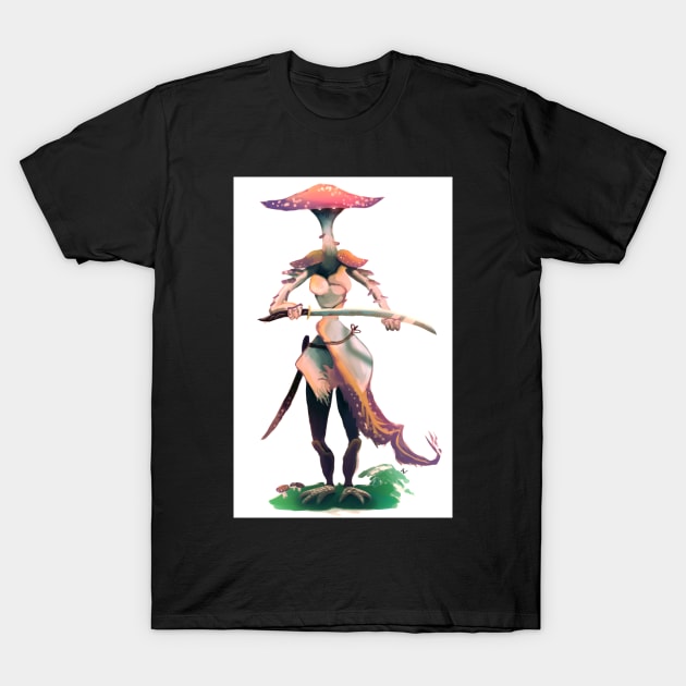 Mushroom Samurai T-Shirt by AidanJWar